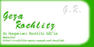 geza rochlitz business card